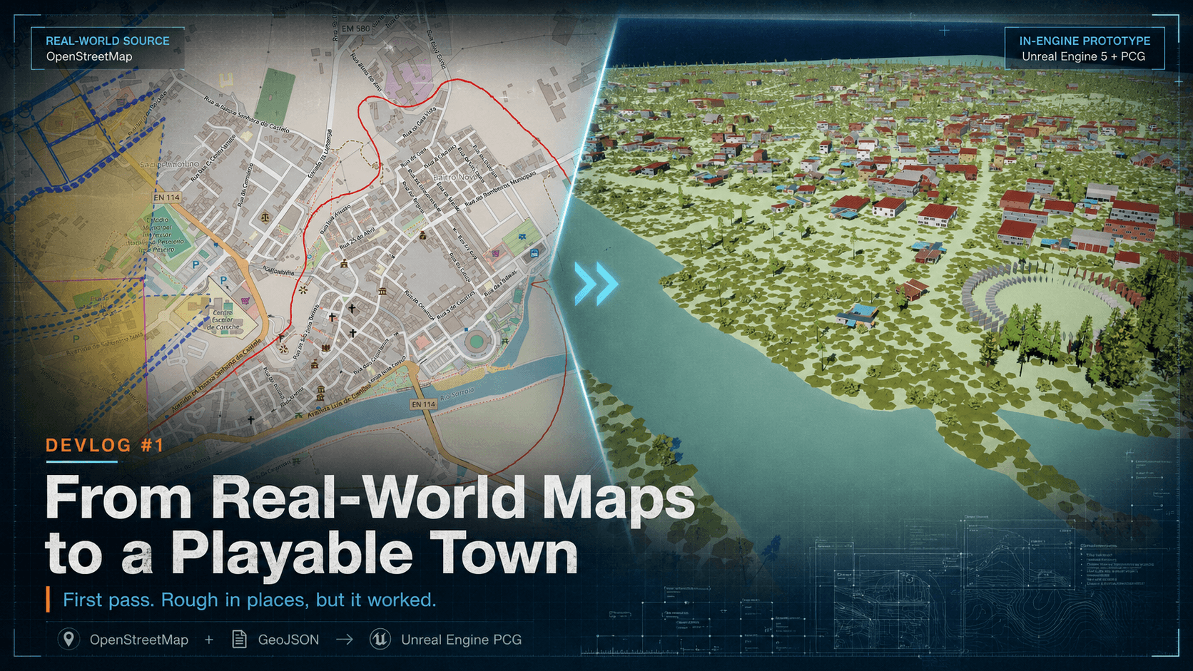 Devlog #1 — Turning Real-World Map Data Into an Unreal Engine Town